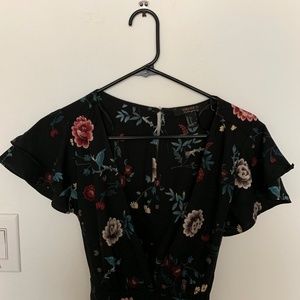 Forever21 floral jumpsuit